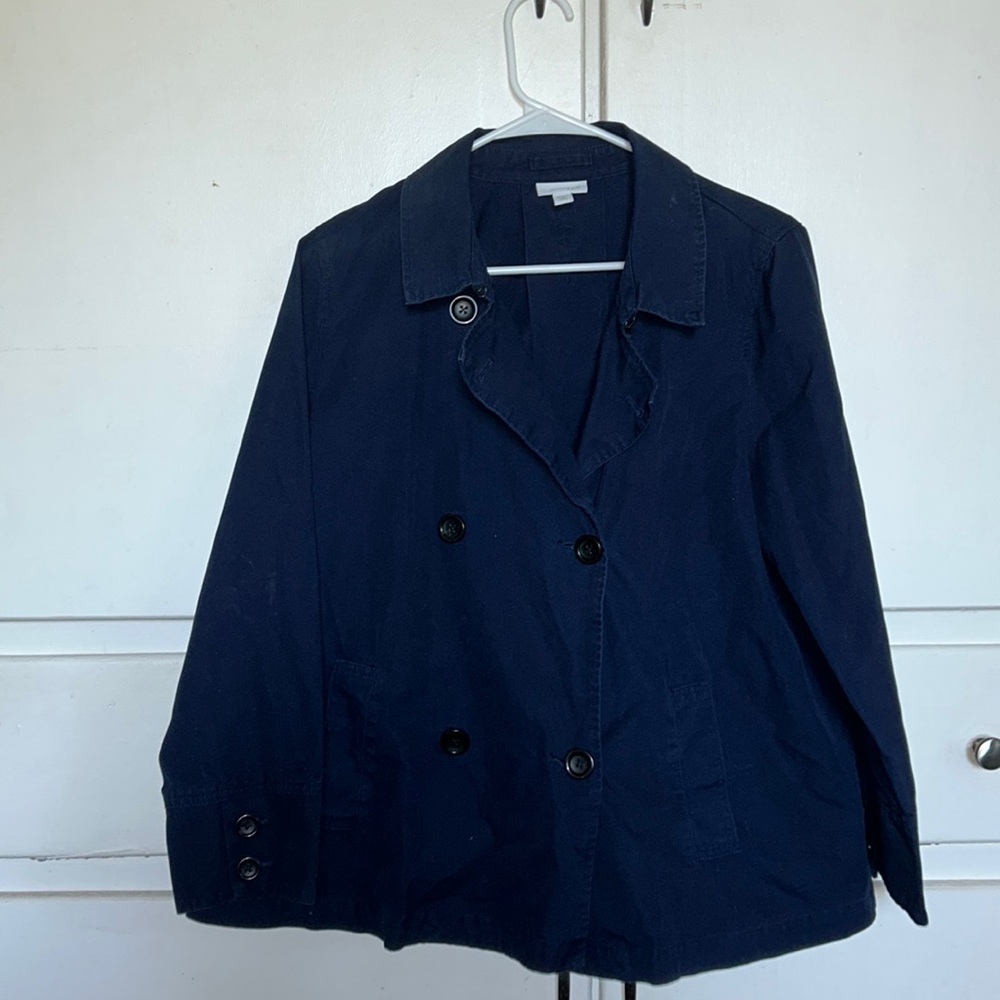 J.Jill Jacket - button up flowy blue jacket.
